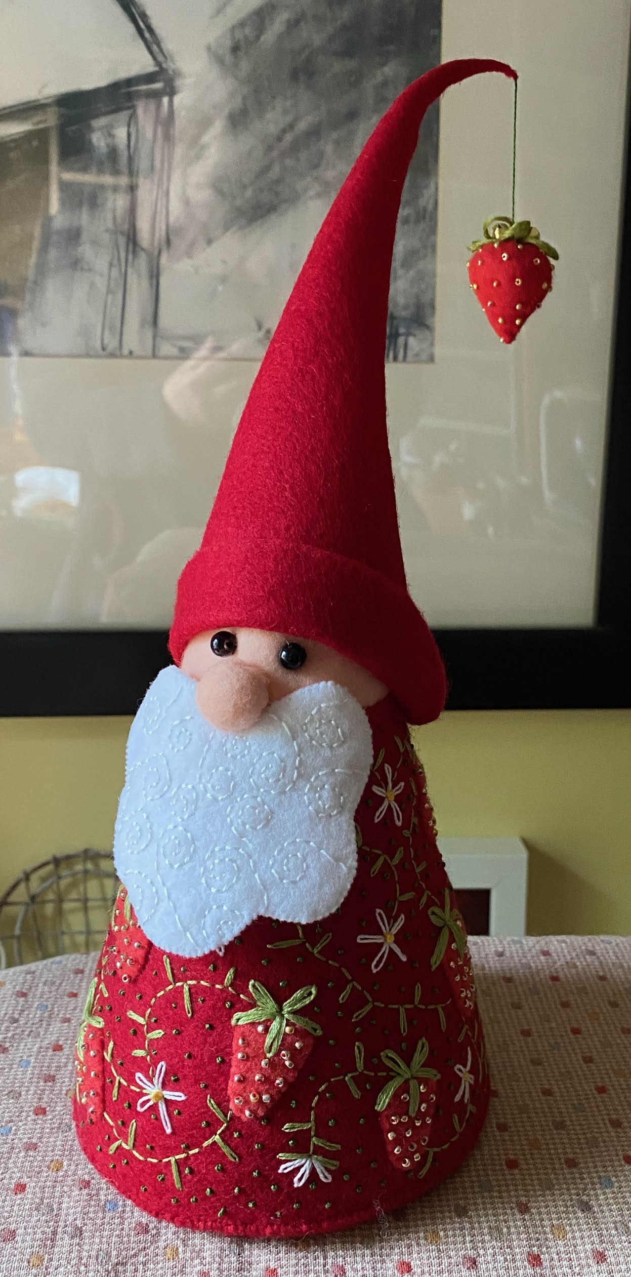 Little Felt Houses Strawberry Santa Gnomes