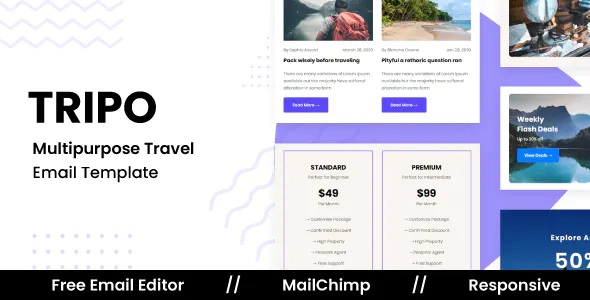 Best Responsive Email Template For Travel Agency