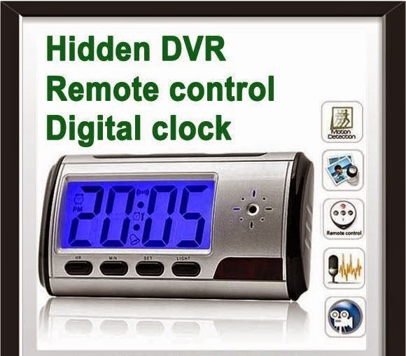 SPY CAM Digital Clock Hidden Camera/DVR Motion Alarm Wt Remote Control