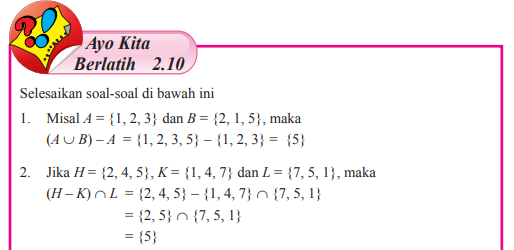 Jawaban Buku Matematika Kelas 7 Ayo Kita Berlatih 2 10 Hal 181 183 Misal A 1 2 3 Dan B Pentium Sintesi