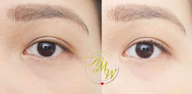 before and after photo of Kate Tokyo Black Feather Lash