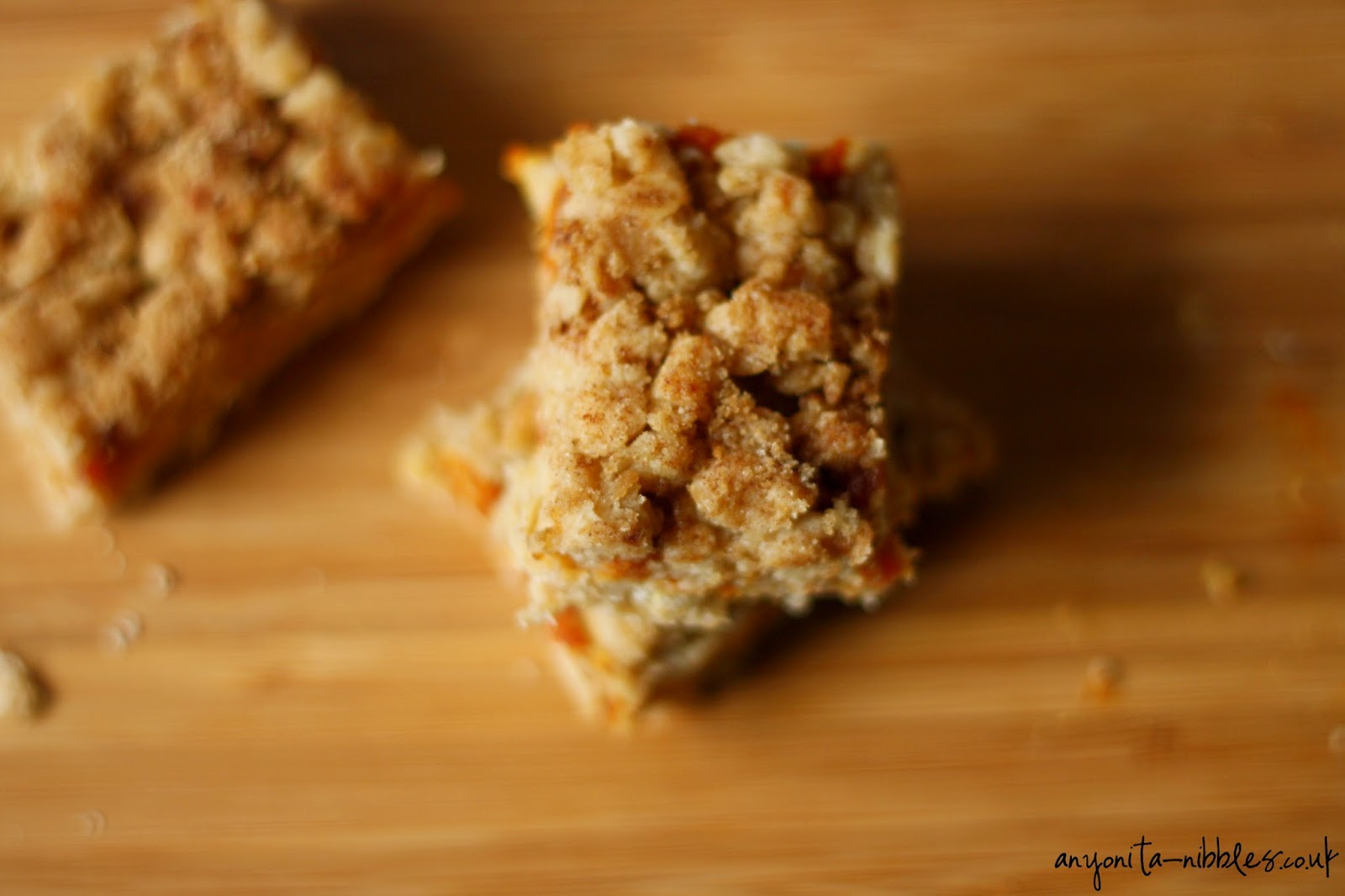 Three gluten free pumpkin oat bars, perfect for Thanksgiving breakfast! From Anyonita-nibbles.co.uk