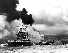 Battleships sinking at Pearl Harbor worldwartwo.filminspector.com