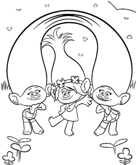 Gambar Mewarnai Trolls Kartun Lucu Gambar Mewarnai Lucu