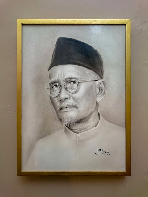 Lukisan Wajah Pahlawan Nasional Raja Ali Haji karya Hareanto