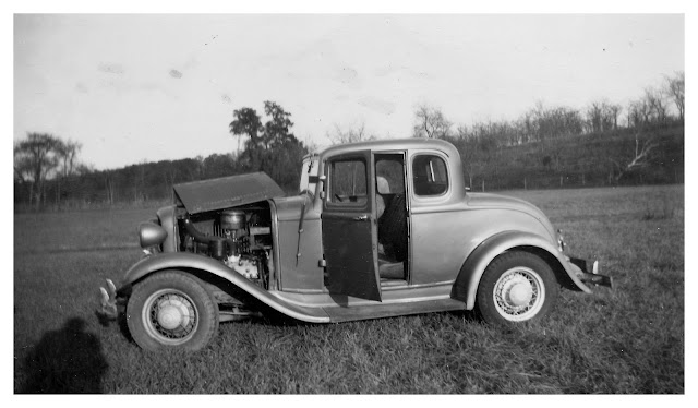 Vintage picture from 1954 of 1932 Ford