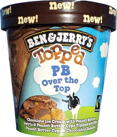 On Second Scoop: Ice Cream Reviews: Ben & Jerry's Topped - PB Over the