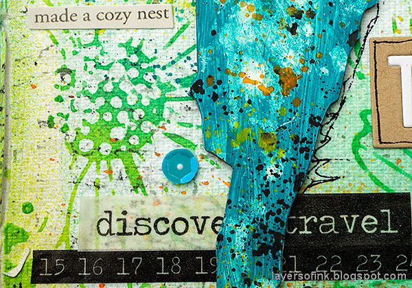 Layers of ink - Thankful Art Journal Page by Anna-Karin Evaldsson.