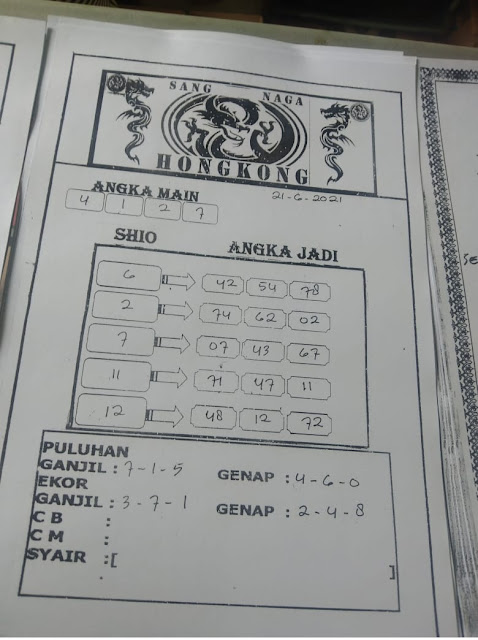 Syair Togel Hongkong Hari Ini Senin 21 Juni 2021 Disini Anda Akan Menem