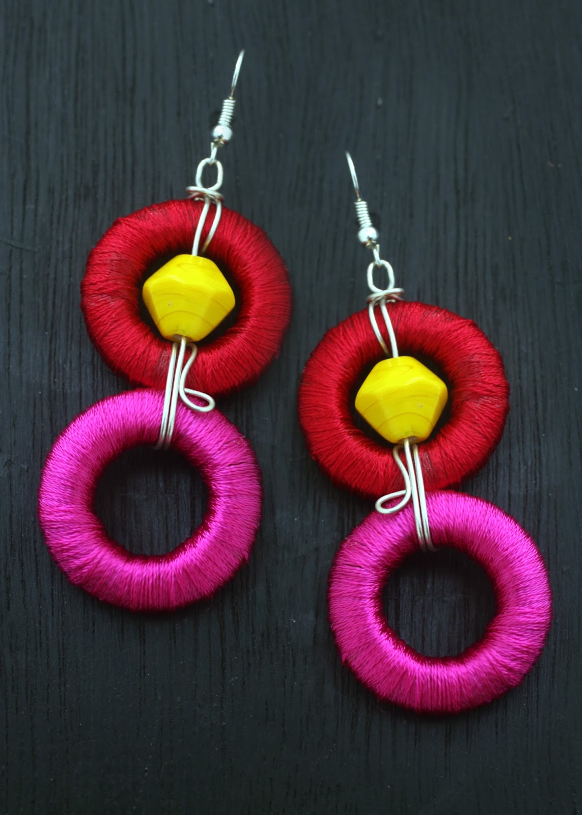 thread earrings design