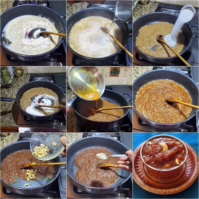 images of Quick Wheat Flour Halwa / Atta Halwa / Godhumai Maavu Halwa / Wheat Flour Halwa / Aate Ka Halwa / Atte Ka Halwa