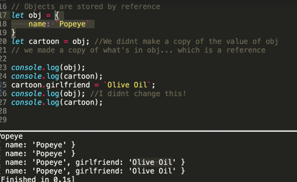 javascript: Reference vs value - how JS stores variables