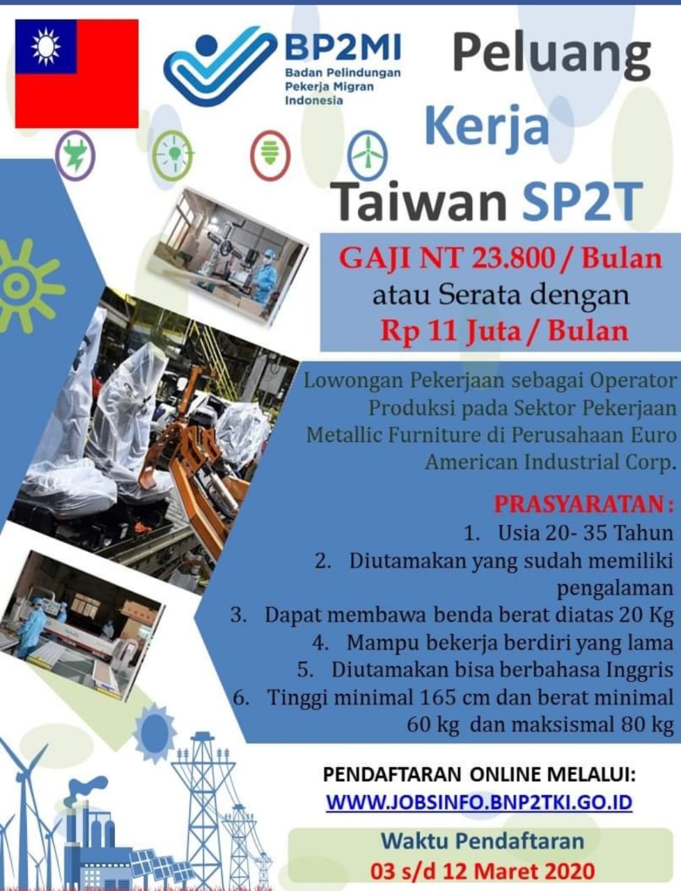 PELUANG KERJA TAIWAN MELALUI PENEMPATAN DIRECT HIRING SPECIAL PLACEMENT