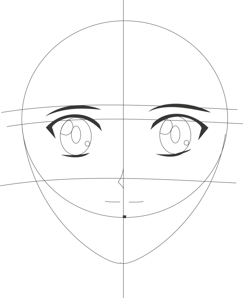 Teknik menggambar manga mudah dan sederhana (Tampak Depan)
