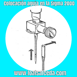 Colocacion aguja en maquina de coser sigma 2000