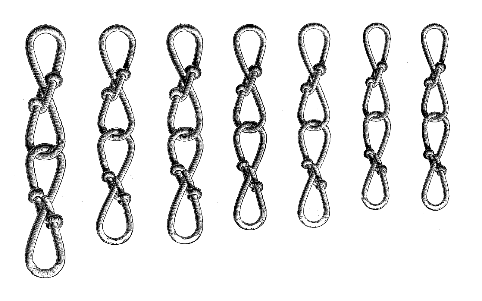 Antique Images Digital Chain Collage Sheet and Border Design of