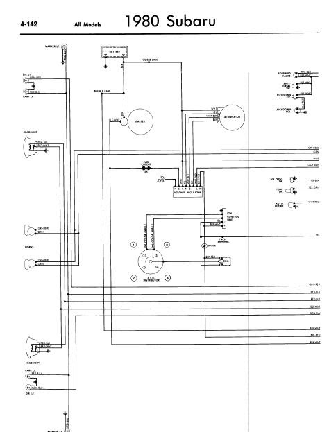 1986 Subaru Wiring Diagram