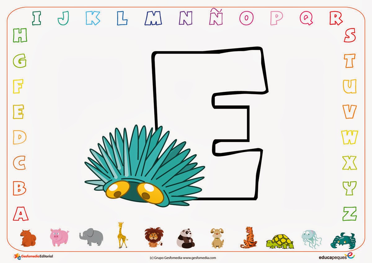 Iki milikili click: Abecedario de Animales para Colorear