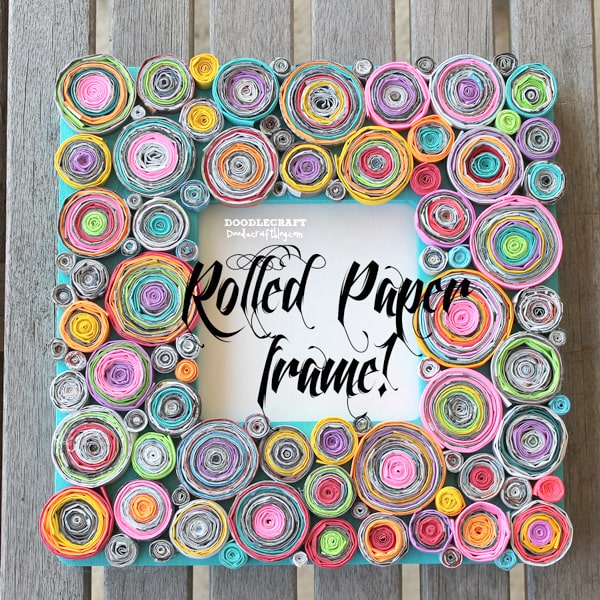 Upcycled Rolled Paper Frame DIY Craft!