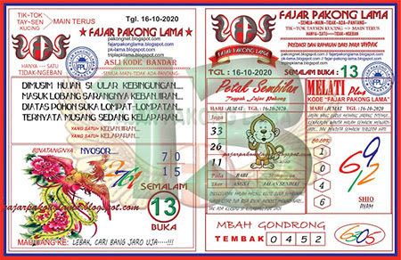 Fajar Pakong Tgl 16 Oktober 2020