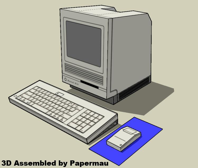 Paper на пк. Макинтош компьютер паперкрафт. Компьютер из бумаги. Модель компьютера из бумаги. Компьютер для вырезания.