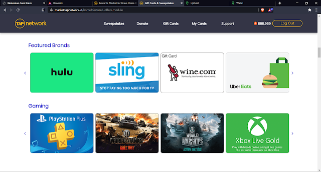 Obtenez des récompenses du réseau TAP