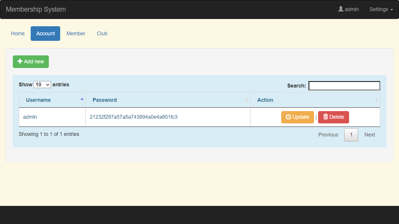 Free Source Code in php mysql Simple Membership System Project