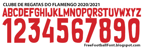 Free Football Fonts Cr Flamengo 21 Adidas Font