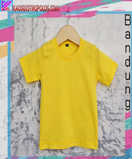 KAOS POLOS ANAK WARNA KUNING KENARI