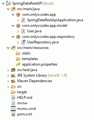 project directory structure - spring boot restful web services json example - crud example