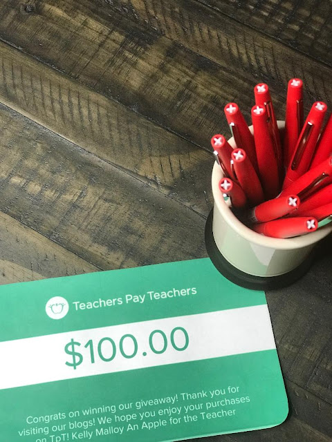 Monthly $100 Teachers pay Teachers Gift Card Giveaway