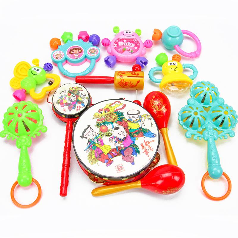 Bộ đồ chơi trống lắc truyền thống 5 món cho bé – 6455