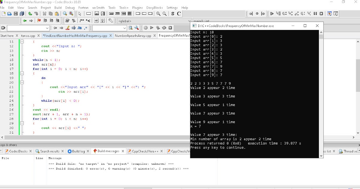 Find Frequency Of Min Max Number And X Number From Keyboard C++