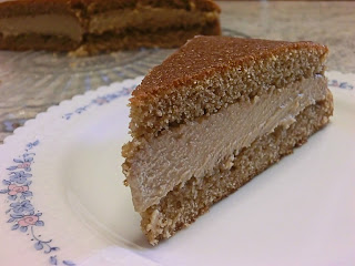 Tiramisu coffee cake with mascarpone filling
