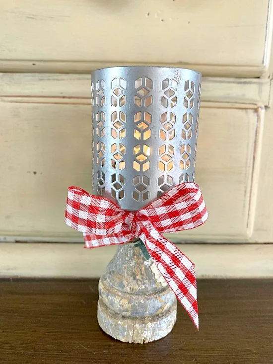 Repurposed Pedestal Tea Light Candle Ideas