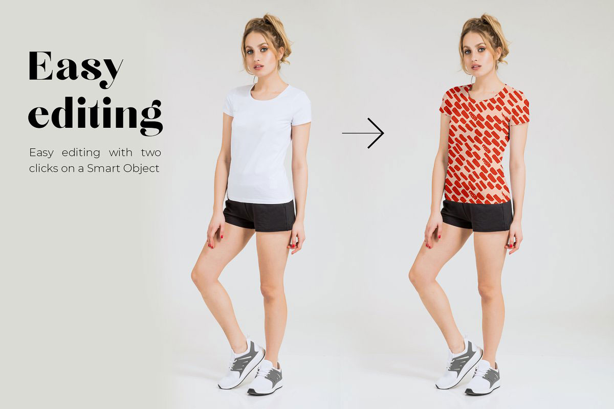 Female Sport T-shirt Mockups Set 4809123 3 Female Sport T shirt Mockups Set 4809123 .