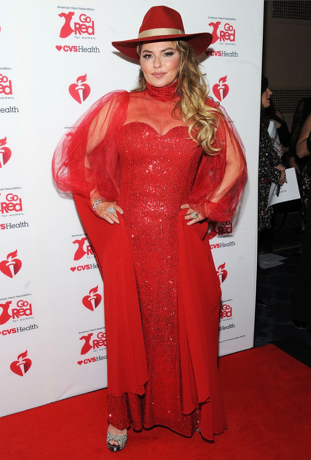 Shania Twain – Go Red For Women Red Dress Collection 2020 in NYC
