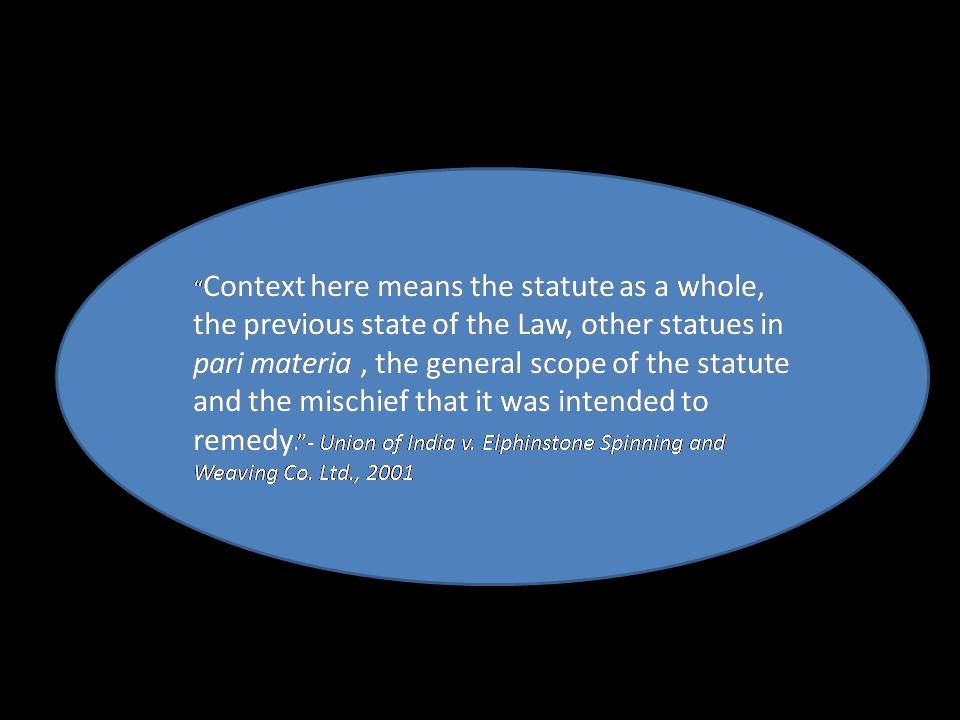 Interpretation of Statute Basic Principles of Statutory