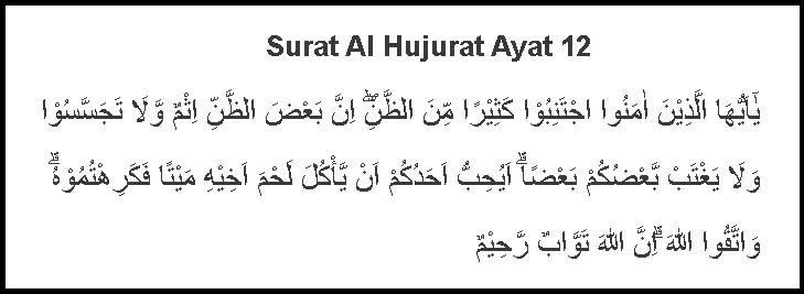 Surat Al Hujurat Ayat 12