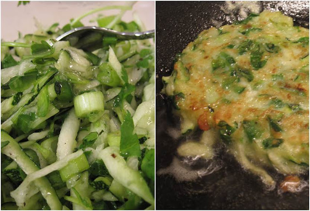 Edible biology: Zucchini fritters, poached eggs and hollandaise