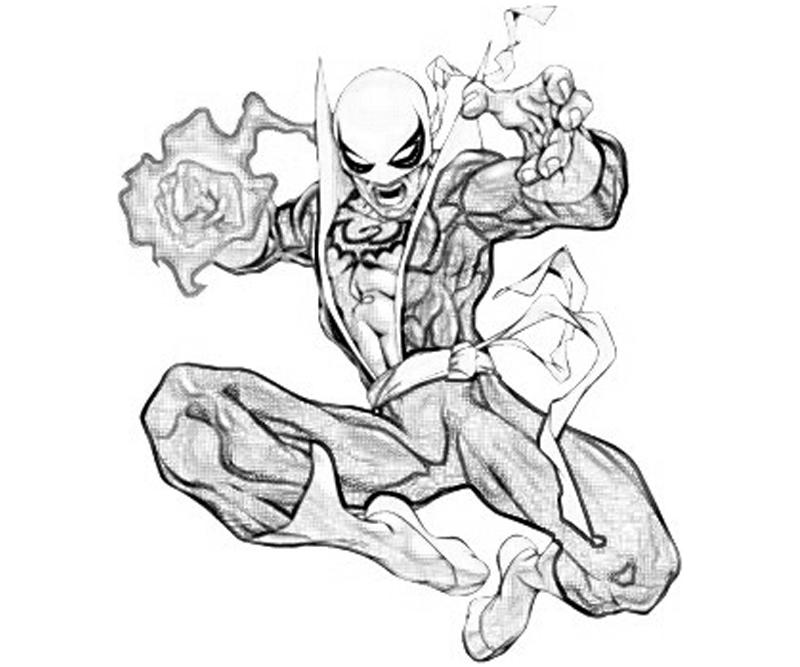 ultimate spiderman iron fist coloring pages - photo #12