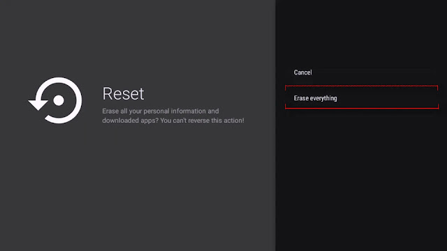 mi tv erase everything Click on erase everything in mi tv