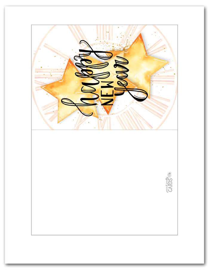 Free Printable New Year Card | Print Pretty Cards