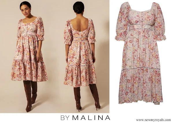 Princess Madeleine wore By Malina Gloria Sorbet Floral Dress