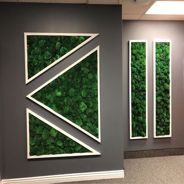 living room grass wall design