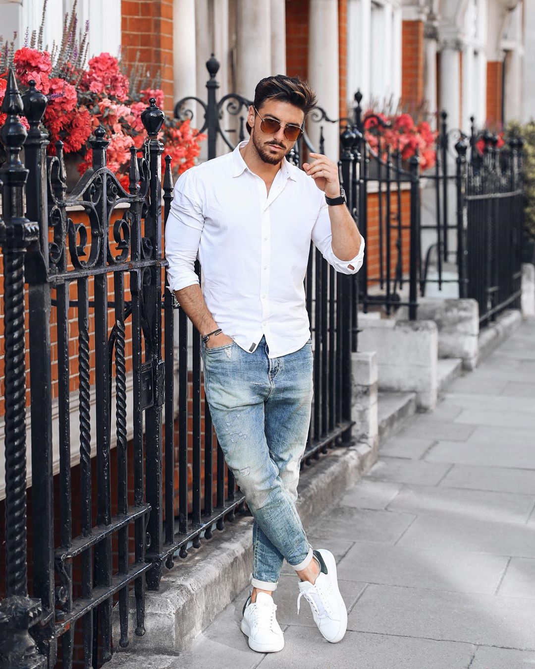 Best 11 photo white shirt combination with pants and shoes - Recommend