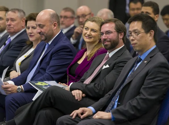 Hereditary Grand Duke Guillaume and Hereditary Grand Duchess Stéphanie, and Minister of Economy of Luxembourg, Etienne Schneider and a delegation of economy visited NASA's Ames Research Center