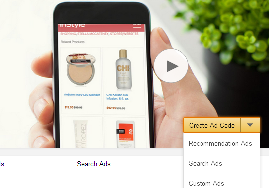 Amazon Native Shopping Ads homepage 