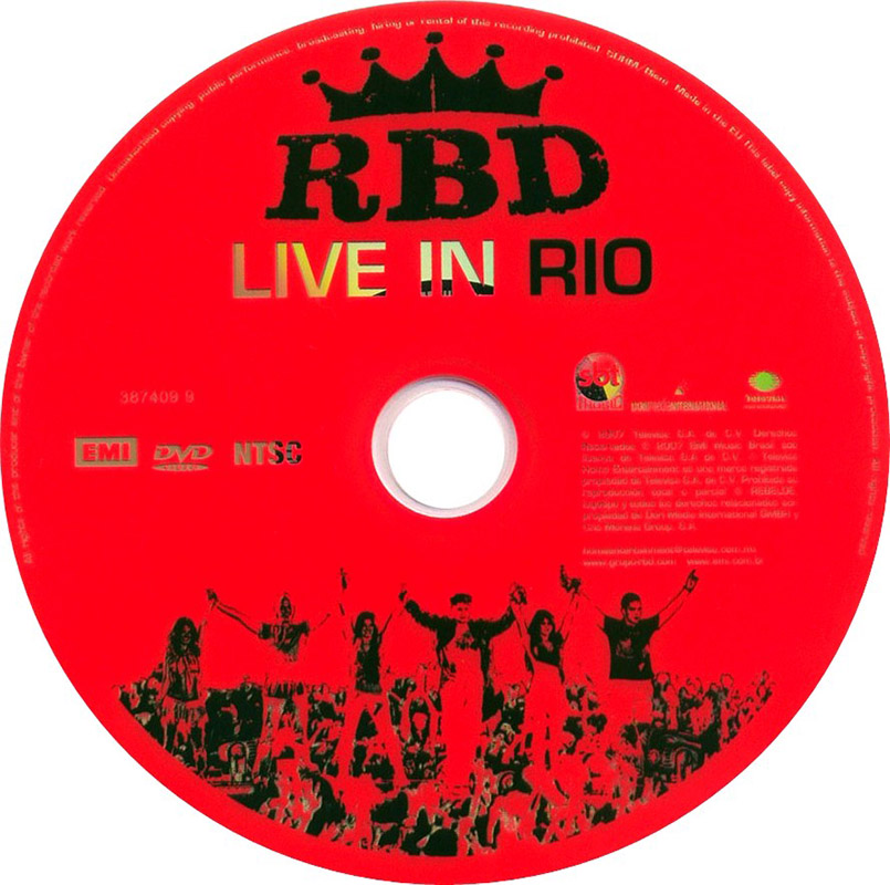 DVD RBD Live In Rio Encartes Pop