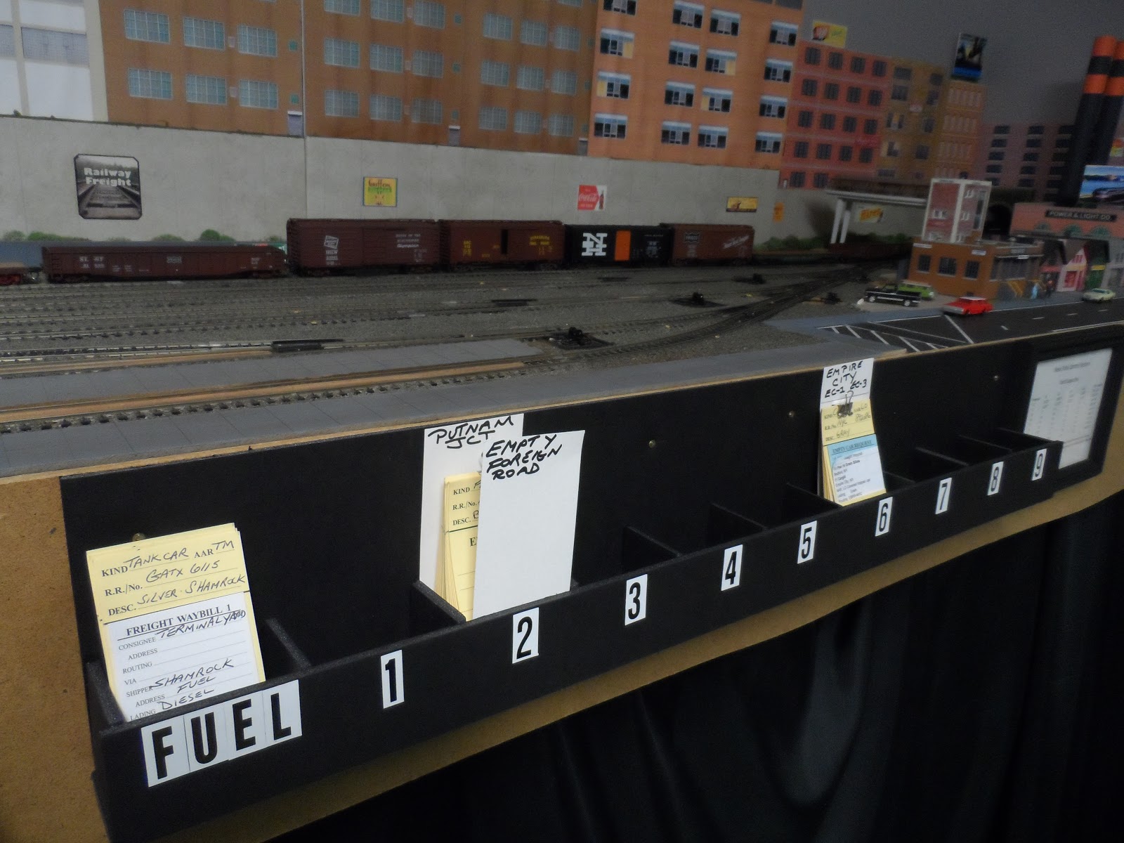 New York Central Train Layout Car Cards & Waybills on the N.Y.C.T.L